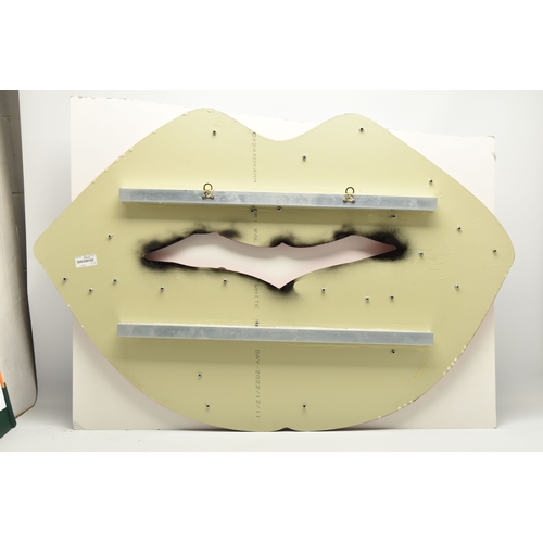 758 - URIDUSHY (ISRAEL 1963) 'LIPS - ICONS', a 3 dimensional work in the form of lips covered in 20th cent... 