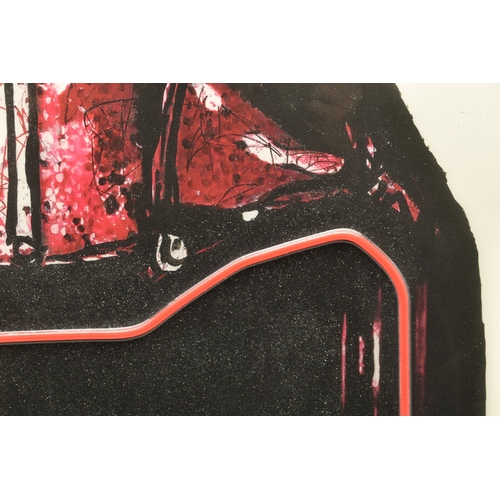 759 - MAXIM (KEITH PALMER - BRITISH 1967) 'GIRLS FUTURE - RED', a limited edition print on board depicting... 