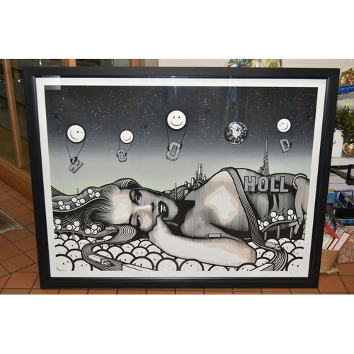 760 - THE LONDON POLICE (STREET ART DUO FORMED 1998) 'MARILYNWOOD', a signed limited edition print depicti... 