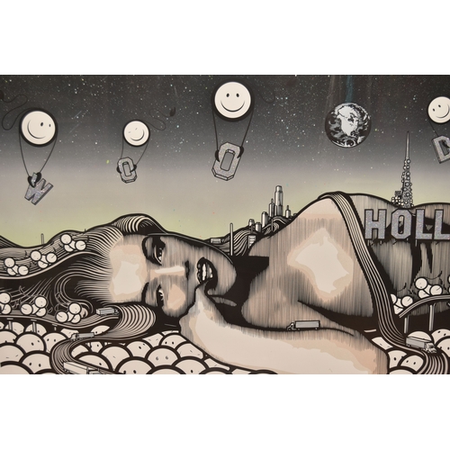 760 - THE LONDON POLICE (STREET ART DUO FORMED 1998) 'MARILYNWOOD', a signed limited edition print depicti... 
