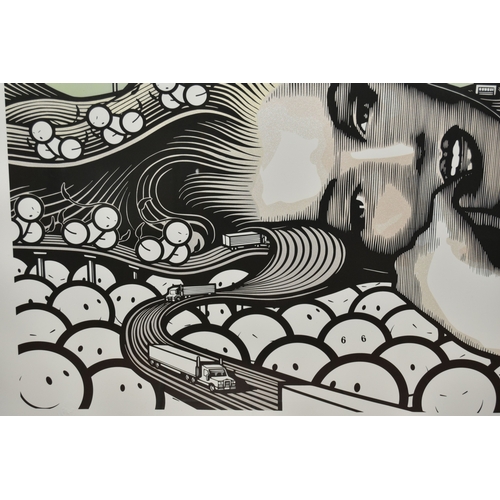 760 - THE LONDON POLICE (STREET ART DUO FORMED 1998) 'MARILYNWOOD', a signed limited edition print depicti... 