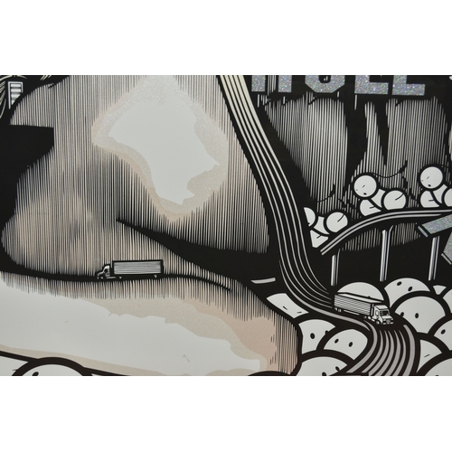 760 - THE LONDON POLICE (STREET ART DUO FORMED 1998) 'MARILYNWOOD', a signed limited edition print depicti... 