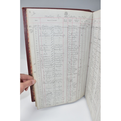 823 - HORSE RACING INTEREST, to include a racecourse? ledger listing trainers, horses and stabling from th... 