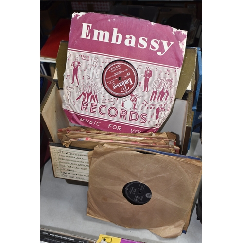 851 - TWO CASES OF 78RPM RECORDS, thirty five records by artists to include Bill Haley and his Comets, Fat... 