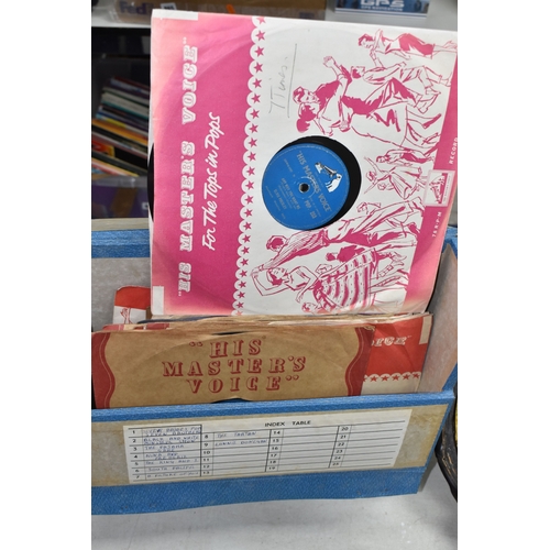 851 - TWO CASES OF 78RPM RECORDS, thirty five records by artists to include Bill Haley and his Comets, Fat... 