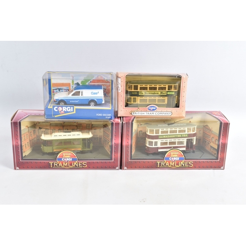 22 - A COLLECTION OF MAINLY BOXED MODERN DIECAST VEHICLES, to include assorted Corgi Classics Tram models... 