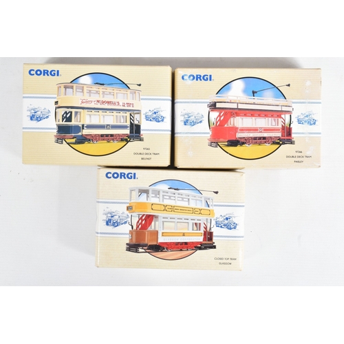 22 - A COLLECTION OF MAINLY BOXED MODERN DIECAST VEHICLES, to include assorted Corgi Classics Tram models... 