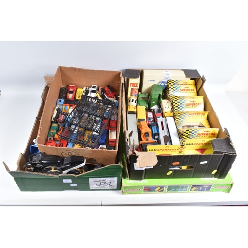 72 - A QUANTITY OF BOXED AND UNBOXED DIECAST AND PLASTIC VEHICLES, to include boxed Corgi Classics A.E.C.... 