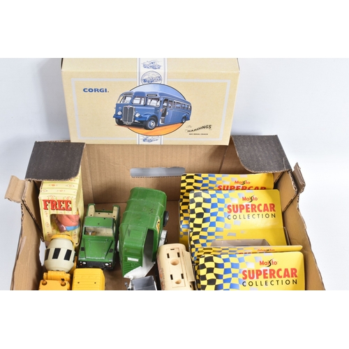 72 - A QUANTITY OF BOXED AND UNBOXED DIECAST AND PLASTIC VEHICLES, to include boxed Corgi Classics A.E.C.... 