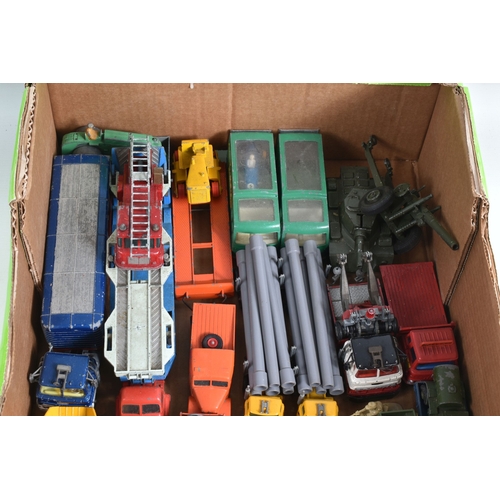 146 - A QUANTITY OF UNBOXED ASSORTED PLAYWORN DIECAST VEHICLES, to include Dinky Bedford TK Coal Wagon, No... 