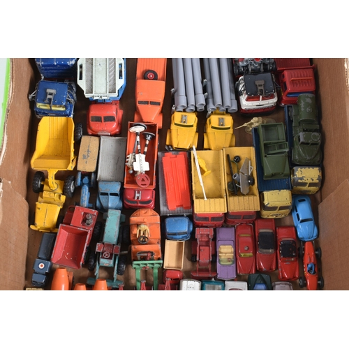 146 - A QUANTITY OF UNBOXED ASSORTED PLAYWORN DIECAST VEHICLES, to include Dinky Bedford TK Coal Wagon, No... 