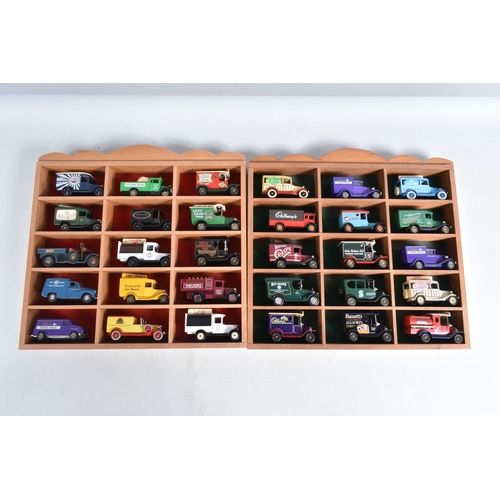 156 - TWO TRAYS UNBOXED DIECAST MODELS, to include a quantity of Matchbox Models of Yesteryear, and Lledo ... 