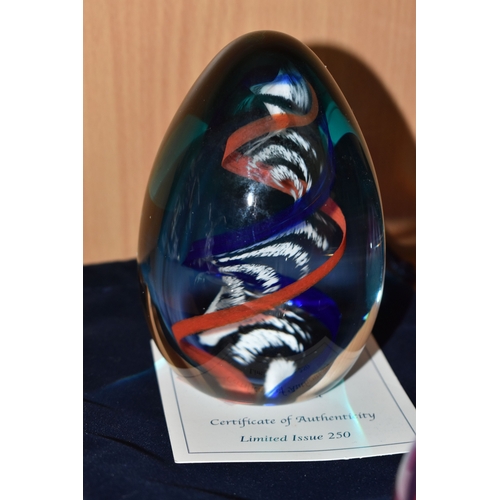828 - FIVE LIMITED EDITION CAITHNESS GLASS PAPERWEIGHTS, comprising The Colin Terris Designer Collection: ... 