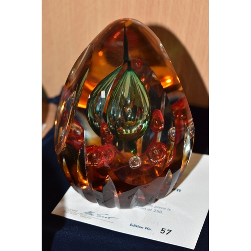 828 - FIVE LIMITED EDITION CAITHNESS GLASS PAPERWEIGHTS, comprising The Colin Terris Designer Collection: ... 
