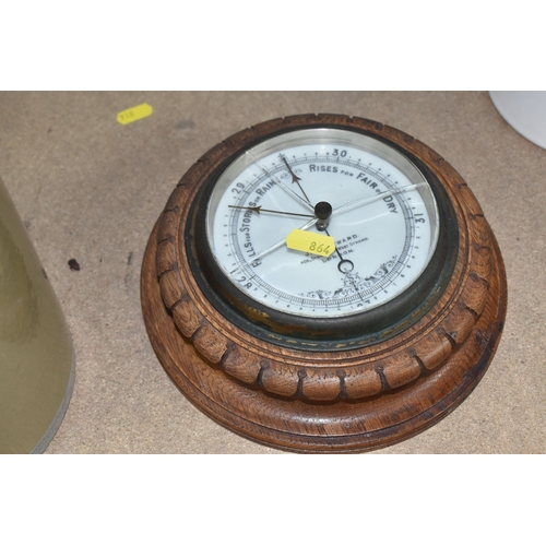 864 - A GROUP OF LARGE CERAMIC VASES AND AN OIL LAMP, to include three large modern vases, largest being a... 