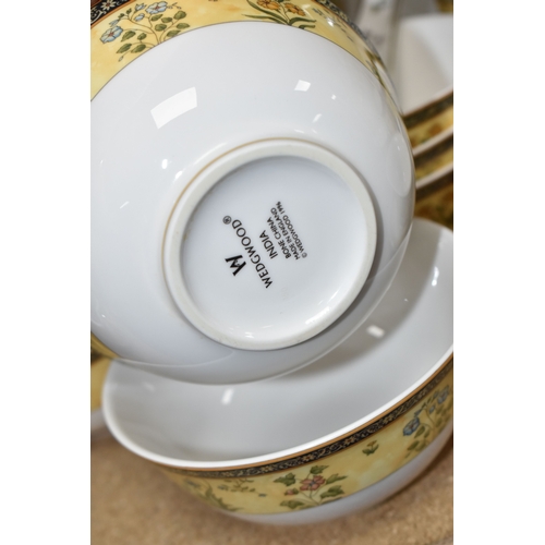 874 - A SET OF WEDGWOOD 'INDIA' DINNER WARE, approximately forty-five pieces including six dinner plates, ... 