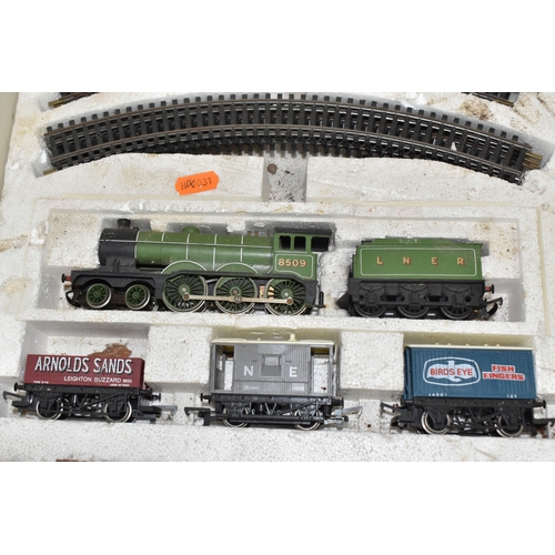 947 - THREE BOXES AND LOOSE REMOTE CONTROL CARS AND TRAINS to include a Kyosho 1:10 scale off road racing ... 