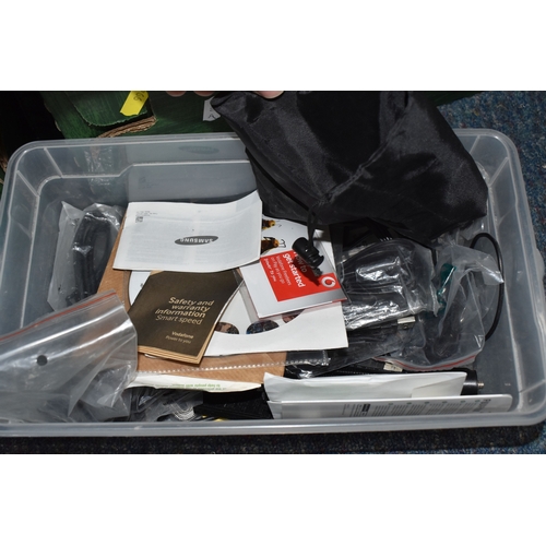 994 - THREE BOXES AND LOOSE PHOTOGRAPHY EQUPMENT AND ACCESSORIES to include a Calumet tripod, a Vanguard M... 