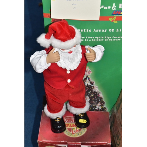 914 - SEVEN BOXES AND LOOSE VINTAGE CHRISTMAS DECORATIONS, to include crepe Christmas crackers, sets of li... 