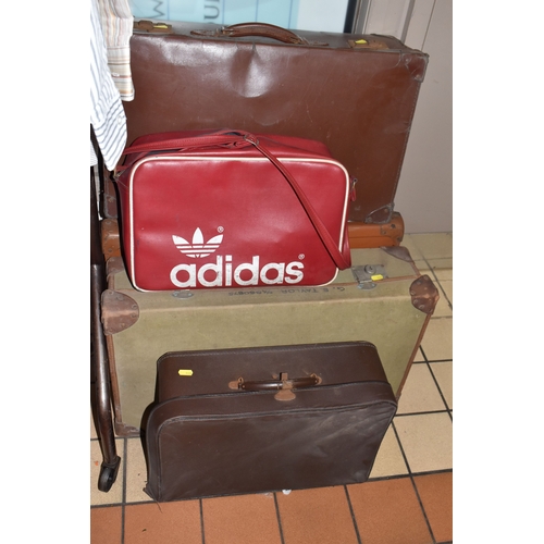920 - TWO BOXES AND LOOSE MEN'S CLOTHING, ACCESSORIES AND LUGGAGE, to include jackets, shirts, knitwear, j... 