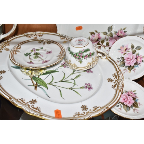 802 - A GROUP OF TEAWARE, comprising Royal Doulton 'Vanborough' pattern no. H4992, to include moulded hand... 