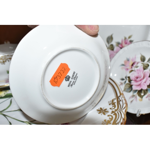 802 - A GROUP OF TEAWARE, comprising Royal Doulton 'Vanborough' pattern no. H4992, to include moulded hand... 