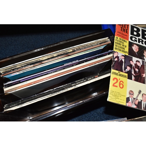 805 - TWO BOXES OF LP RECORDS AND 45 R.P.M SINGLES, approximately eighty titles of various styles such as,... 