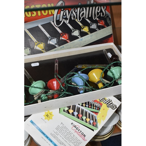 828 - THREE BOXED SETS OF MID 20TH CENTURY 'KINGSTON CRYSTALITES' CHRISTMAS LIGHTS, British made 'bubble l... 