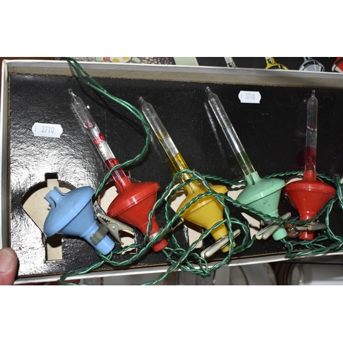 828 - THREE BOXED SETS OF MID 20TH CENTURY 'KINGSTON CRYSTALITES' CHRISTMAS LIGHTS, British made 'bubble l... 