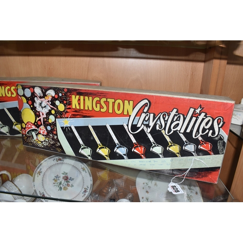 828 - THREE BOXED SETS OF MID 20TH CENTURY 'KINGSTON CRYSTALITES' CHRISTMAS LIGHTS, British made 'bubble l... 