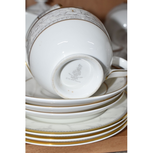 829 - A GROUP OF ROYAL DOULTON TEA WARES, comprising a Naples H5309 tea set: teapot (slight fault? on spou... 