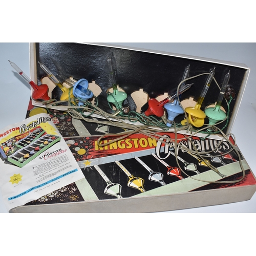 836 - TWO BOXED SETS OF MID 20TH CENTURY 'KINGSTON CRYSTALITES' CHRISTMAS LIGHTS, British made 'bubble lig... 
