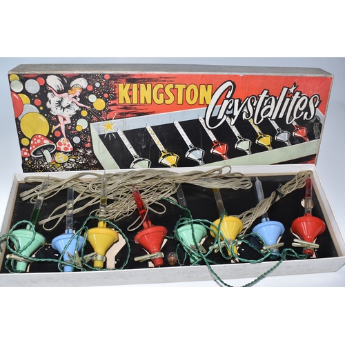 836 - TWO BOXED SETS OF MID 20TH CENTURY 'KINGSTON CRYSTALITES' CHRISTMAS LIGHTS, British made 'bubble lig... 