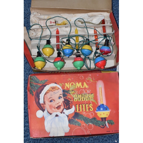 837 - THREE BOXED SET OF NOMA 'BUBBLE LITES' CHRISTMAS LIGHTS, British made 'bubble lights', each original... 