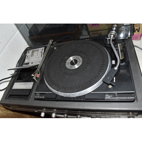 841 - ONE BOX AND LOOSE OF MAINLY AUDIO EQUIPMENT to include a Fidelity Braemar Twin Track reel to reel ci... 
