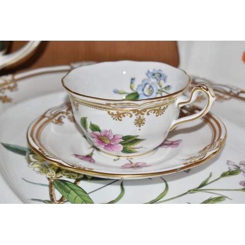 802 - A GROUP OF TEAWARE, comprising Royal Doulton 'Vanborough' pattern no. H4992, to include moulded hand... 