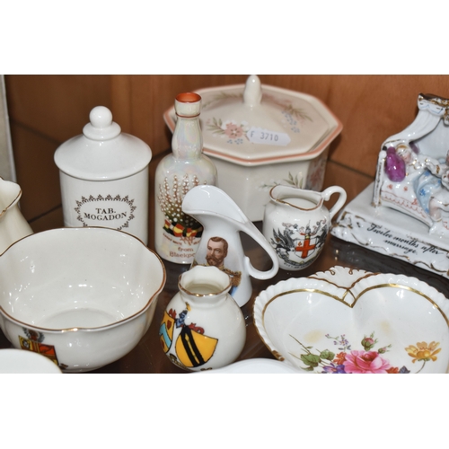 822 - A GROUP OF CERAMICS, to include boxed Royal Crown Derby cheese knives and bottle opener, four Grapha... 