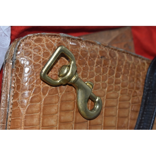 823 - A BOX AND LOOSE HANDBAGS AND WALKING STICKS, to include four walking sticks, including one with silv... 