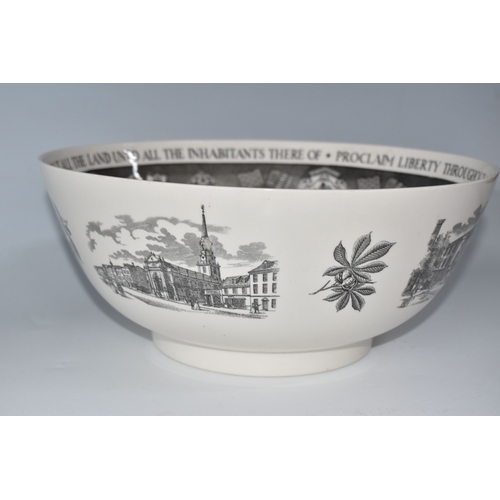 825 - A GROUP OF CERAMICS, comprising a Wedgwood 'The Philadelphia Bowl', designed for The Bailey Banks & ... 