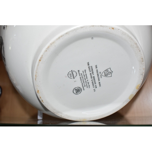 825 - A GROUP OF CERAMICS, comprising a Wedgwood 'The Philadelphia Bowl', designed for The Bailey Banks & ... 