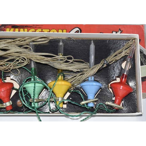836 - TWO BOXED SETS OF MID 20TH CENTURY 'KINGSTON CRYSTALITES' CHRISTMAS LIGHTS, British made 'bubble lig... 