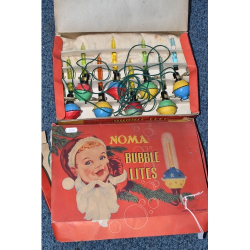 837 - THREE BOXED SET OF NOMA 'BUBBLE LITES' CHRISTMAS LIGHTS, British made 'bubble lights', each original... 
