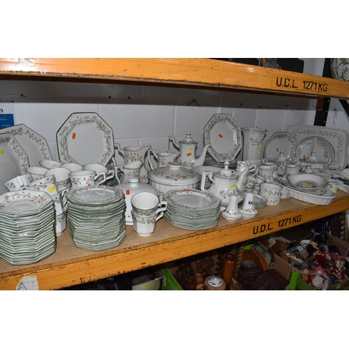 847 - A LARGE 'ETERNAL BEAU' DINNER SERVICE MOSTLY FROM JOHNSON BROTHERS consisting of two large serving d... 