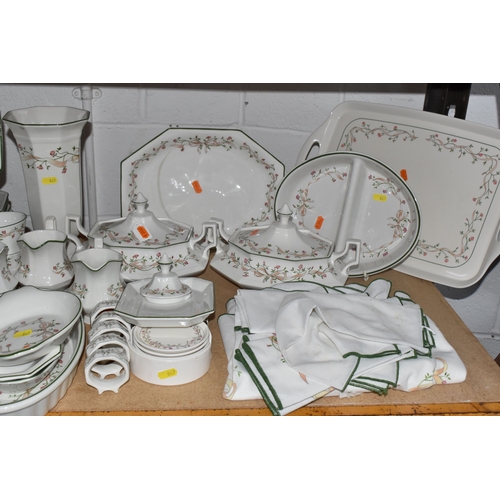 847 - A LARGE 'ETERNAL BEAU' DINNER SERVICE MOSTLY FROM JOHNSON BROTHERS consisting of two large serving d... 