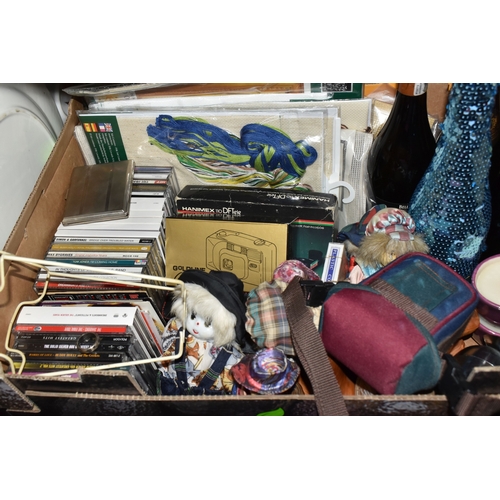 SIX BOXES AND LOOSE OF GENERAL HOUSEHOLD ITEMS including two boxes ...
