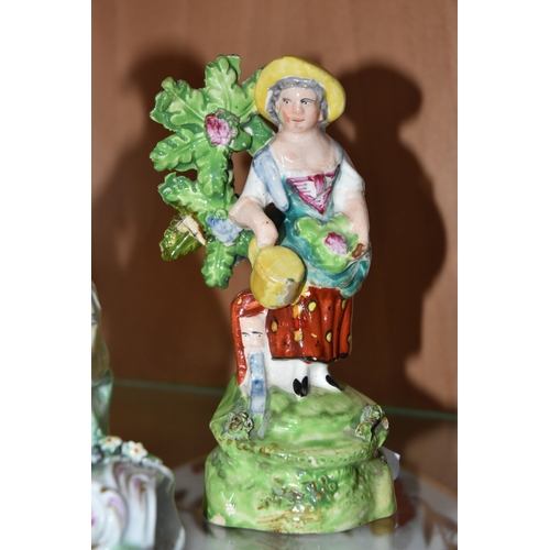 816 - A GROUP OF MAINLY CONTINENTAL FIGURES AND A FIGURE GROUP, comprising a Sitzendorf figure group of tw... 