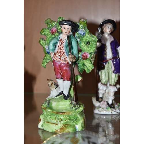 816 - A GROUP OF MAINLY CONTINENTAL FIGURES AND A FIGURE GROUP, comprising a Sitzendorf figure group of tw... 