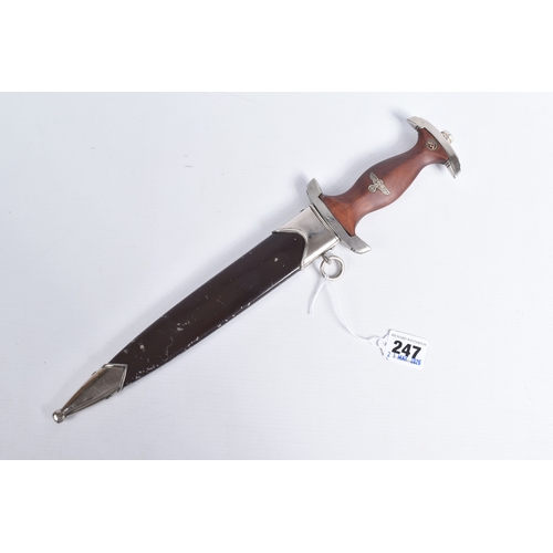 247 - A GERMAN SA DAGGER MADE BY CARL EICKHORN, the blade has its motto on one side and maker mark on the ... 