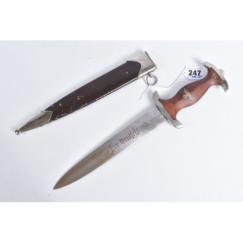 247 - A GERMAN SA DAGGER MADE BY CARL EICKHORN, the blade has its motto on one side and maker mark on the ... 