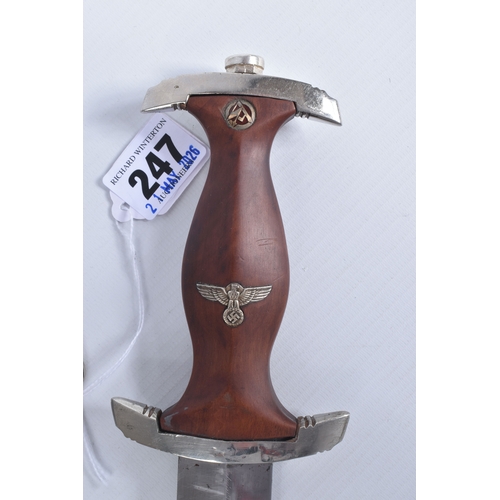 247 - A GERMAN SA DAGGER MADE BY CARL EICKHORN, the blade has its motto on one side and maker mark on the ... 